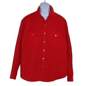 Vintage MONTGOMERY WARD Shirt Jacket, XL, Red/Blue Quilted, Long sleeves